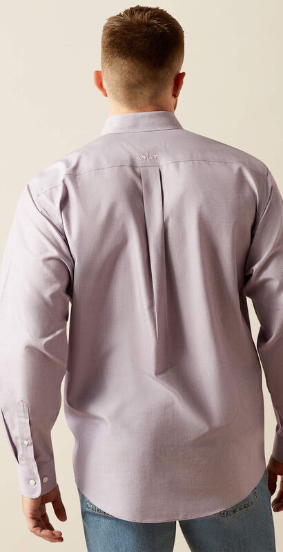 Wrinkle Free Solid Classic Fit Shirt Back